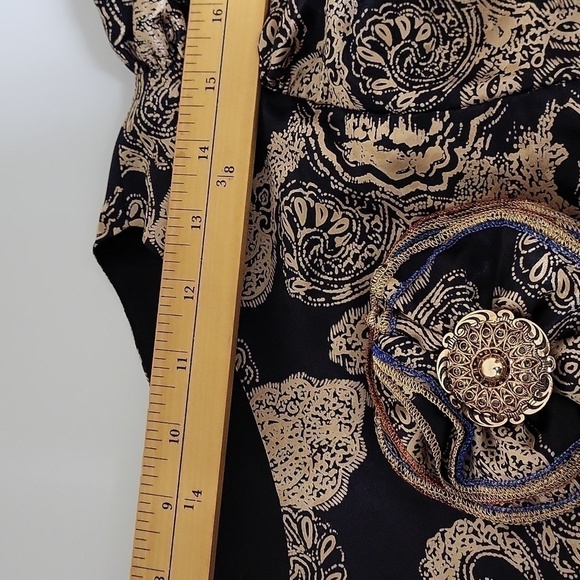 💥host pick❤️VINTAGE 80S VIBE  Satin Abstract floral customade Maxi dress - Picture 10 of 16